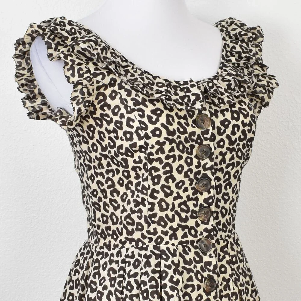 Sea New York Lottie Leopard Midi Dress - 0 - Picture 3 of 11